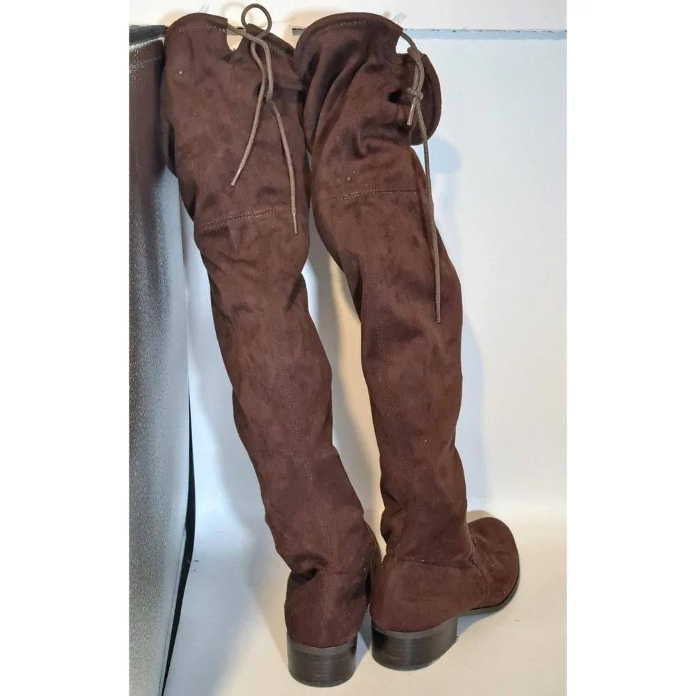 Charles by Charles David Gammon Brown Faux Suede Over The Knee Boots Womens 7.5M
